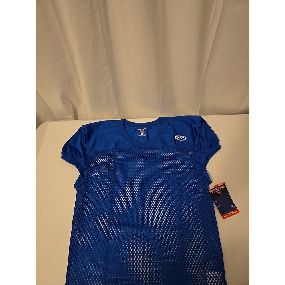 Rawlings Men's Practice Football Jersey Pro-Cut Shirt Blue Size Small